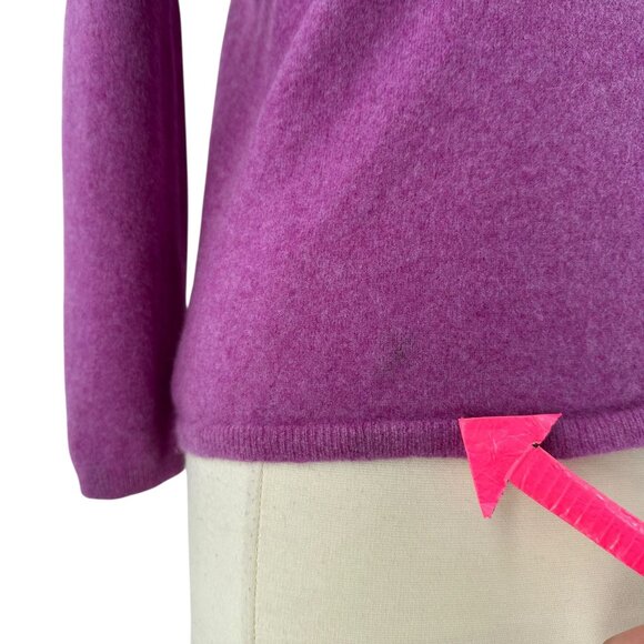 Vintage Cashmere Red by Hawick Womens Medium Sweater Pure Cashmere V-Neck - Picture 5 of 8